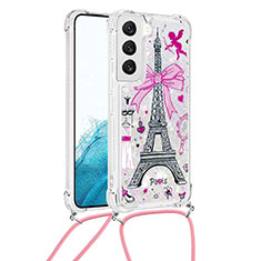 Silicone Candy Rubber Gel Fashionable Pattern Soft Case Cover Y02B for Samsung Galaxy S22 5G Gray