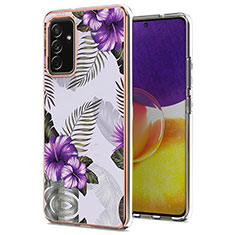 Silicone Candy Rubber Gel Fashionable Pattern Soft Case Cover Y03B for Samsung Galaxy A05s Purple