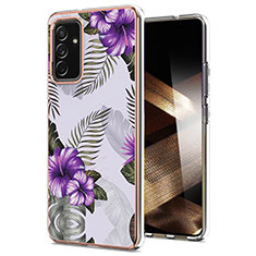 Silicone Candy Rubber Gel Fashionable Pattern Soft Case Cover Y03B for Samsung Galaxy A15 4G Purple
