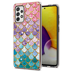 Silicone Candy Rubber Gel Fashionable Pattern Soft Case Cover Y03B for Samsung Galaxy A72 5G Colorful