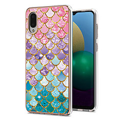Silicone Candy Rubber Gel Fashionable Pattern Soft Case Cover Y03B for Samsung Galaxy M02 Colorful