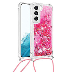 Silicone Candy Rubber Gel Fashionable Pattern Soft Case Cover Y03B for Samsung Galaxy S21 5G Hot Pink