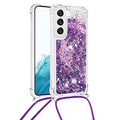 Silicone Candy Rubber Gel Fashionable Pattern Soft Case Cover Y03B for Samsung Galaxy S21 5G Purple