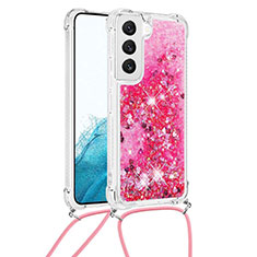 Silicone Candy Rubber Gel Fashionable Pattern Soft Case Cover Y03B for Samsung Galaxy S21 Plus 5G Hot Pink