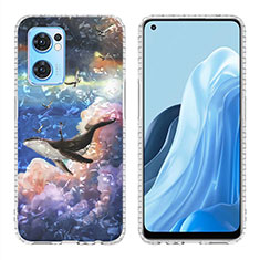 Silicone Candy Rubber Gel Fashionable Pattern Soft Case Cover Y04B for Oppo Reno7 5G Mixed