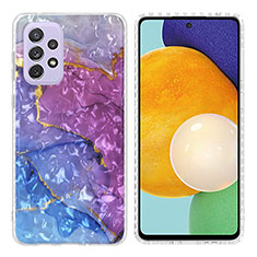 Silicone Candy Rubber Gel Fashionable Pattern Soft Case Cover Y04B for Samsung Galaxy A23 5G Purple