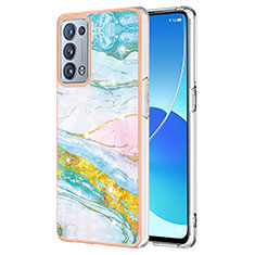 Silicone Candy Rubber Gel Fashionable Pattern Soft Case Cover Y05B for Oppo Reno6 Pro 5G Colorful