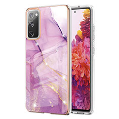 Silicone Candy Rubber Gel Fashionable Pattern Soft Case Cover Y05B for Samsung Galaxy S20 Lite 5G Clove Purple