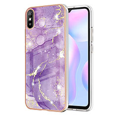 Silicone Candy Rubber Gel Fashionable Pattern Soft Case Cover Y05B for Xiaomi Redmi 9A Purple