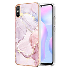 Silicone Candy Rubber Gel Fashionable Pattern Soft Case Cover Y05B for Xiaomi Redmi 9AT Pink