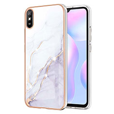 Silicone Candy Rubber Gel Fashionable Pattern Soft Case Cover Y05B for Xiaomi Redmi 9AT White
