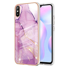 Silicone Candy Rubber Gel Fashionable Pattern Soft Case Cover Y05B for Xiaomi Redmi 9i Clove Purple