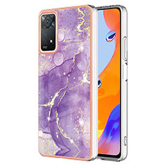 Silicone Candy Rubber Gel Fashionable Pattern Soft Case Cover Y05B for Xiaomi Redmi Note 11 Pro 4G Purple