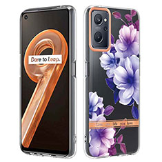 Silicone Candy Rubber Gel Fashionable Pattern Soft Case Cover Y06B for Oppo A96 4G Purple