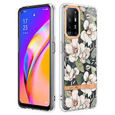 Silicone Candy Rubber Gel Fashionable Pattern Soft Case Cover Y06B for Oppo Reno5 Z 5G White