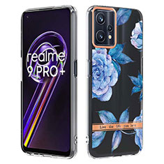 Silicone Candy Rubber Gel Fashionable Pattern Soft Case Cover Y06B for Realme 9 Pro+ Plus 5G Blue