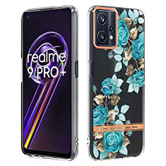 Silicone Candy Rubber Gel Fashionable Pattern Soft Case Cover Y06B for Realme 9 Pro+ Plus 5G Cyan