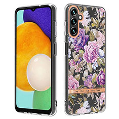 Silicone Candy Rubber Gel Fashionable Pattern Soft Case Cover Y06B for Samsung Galaxy A04s Clove Purple