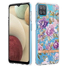 Silicone Candy Rubber Gel Fashionable Pattern Soft Case Cover Y06B for Samsung Galaxy A12 Nacho Clove Purple