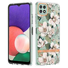 Silicone Candy Rubber Gel Fashionable Pattern Soft Case Cover Y06B for Samsung Galaxy A22 5G White
