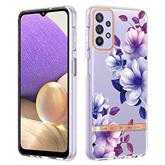 Silicone Candy Rubber Gel Fashionable Pattern Soft Case Cover Y06B for Samsung Galaxy A23 4G Purple