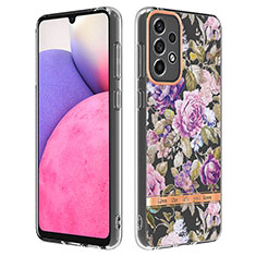 Silicone Candy Rubber Gel Fashionable Pattern Soft Case Cover Y06B for Samsung Galaxy A33 5G Clove Purple