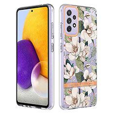 Silicone Candy Rubber Gel Fashionable Pattern Soft Case Cover Y06B for Samsung Galaxy A72 5G White