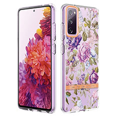 Silicone Candy Rubber Gel Fashionable Pattern Soft Case Cover Y06B for Samsung Galaxy S20 FE 5G Clove Purple