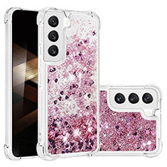 Silicone Candy Rubber Gel Fashionable Pattern Soft Case Cover Y06B for Samsung Galaxy S24 Plus 5G Rose Gold