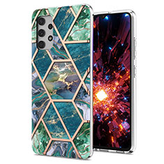 Silicone Candy Rubber Gel Fashionable Pattern Soft Case Cover Y07B for Samsung Galaxy M32 5G Midnight Green