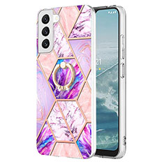 Silicone Candy Rubber Gel Fashionable Pattern Soft Case Cover Y13B for Samsung Galaxy S21 Plus 5G Clove Purple