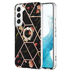 Silicone Candy Rubber Gel Fashionable Pattern Soft Case Cover Y14B for Samsung Galaxy S21 Plus 5G Black