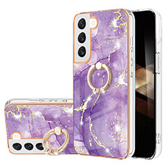 Silicone Candy Rubber Gel Fashionable Pattern Soft Case Cover Y16B for Samsung Galaxy S24 5G Purple