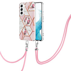 Silicone Candy Rubber Gel Fashionable Pattern Soft Case Cover Y19B for Samsung Galaxy S22 Plus 5G Pink