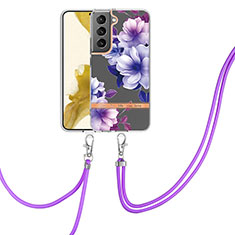 Silicone Candy Rubber Gel Fashionable Pattern Soft Case Cover Y22B for Samsung Galaxy S23 5G Purple