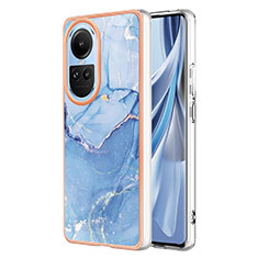 Silicone Candy Rubber Gel Fashionable Pattern Soft Case Cover YB1 for Oppo Reno10 Pro 5G Blue