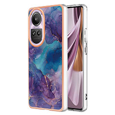 Silicone Candy Rubber Gel Fashionable Pattern Soft Case Cover YB1 for Oppo Reno10 Pro+ Plus 5G Purple