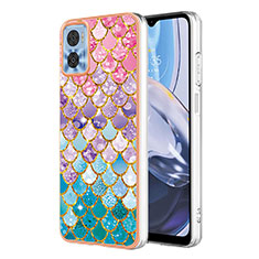 Silicone Candy Rubber Gel Fashionable Pattern Soft Case Cover YB3 for Motorola Moto E22 Colorful