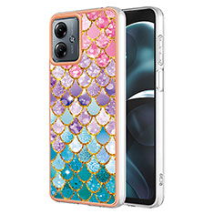 Silicone Candy Rubber Gel Fashionable Pattern Soft Case Cover YB3 for Motorola Moto G14 Colorful