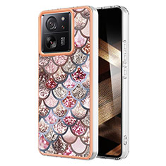 Silicone Candy Rubber Gel Fashionable Pattern Soft Case Cover YB3 for Xiaomi Mi 13T 5G Brown