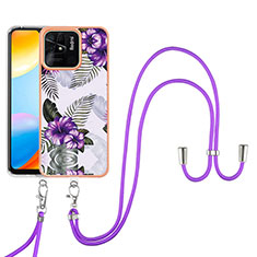 Silicone Candy Rubber Gel Fashionable Pattern Soft Case Cover YB3 for Xiaomi Redmi 10 Power Purple