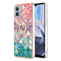 Silicone Candy Rubber Gel Fashionable Pattern Soft Case Cover YB4 for Motorola Moto E22 Colorful