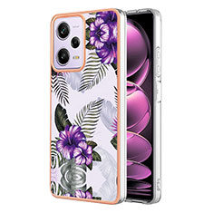 Silicone Candy Rubber Gel Fashionable Pattern Soft Case Cover YB4 for Xiaomi Redmi Note 12 Pro 5G Purple