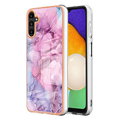 Silicone Candy Rubber Gel Fashionable Pattern Soft Case Cover YB7 for Samsung Galaxy A34 5G Clove Purple