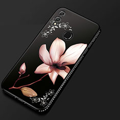 Silicone Candy Rubber Gel Flowers Soft Case Cover for Huawei Honor 8X Pink