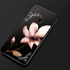 Silicone Candy Rubber Gel Flowers Soft Case Cover for Huawei Honor V10 Lite Pink