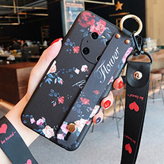 Silicone Candy Rubber Gel Flowers Soft Case Cover for Huawei Mate 40E Pro 5G Black