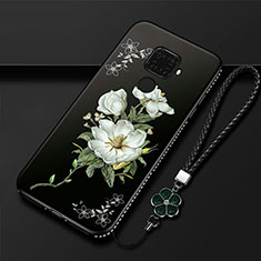 Silicone Candy Rubber Gel Flowers Soft Case Cover for Huawei Nova 5z White
