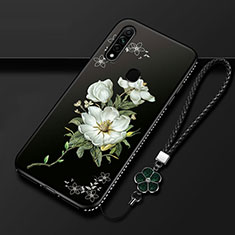 Silicone Candy Rubber Gel Flowers Soft Case Cover for Oppo A31 White
