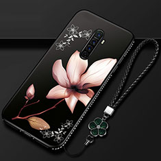 Silicone Candy Rubber Gel Flowers Soft Case Cover for Oppo Reno Ace Brown